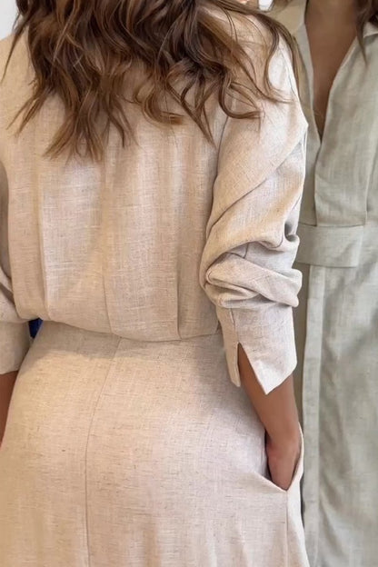 Solid color maxi dress