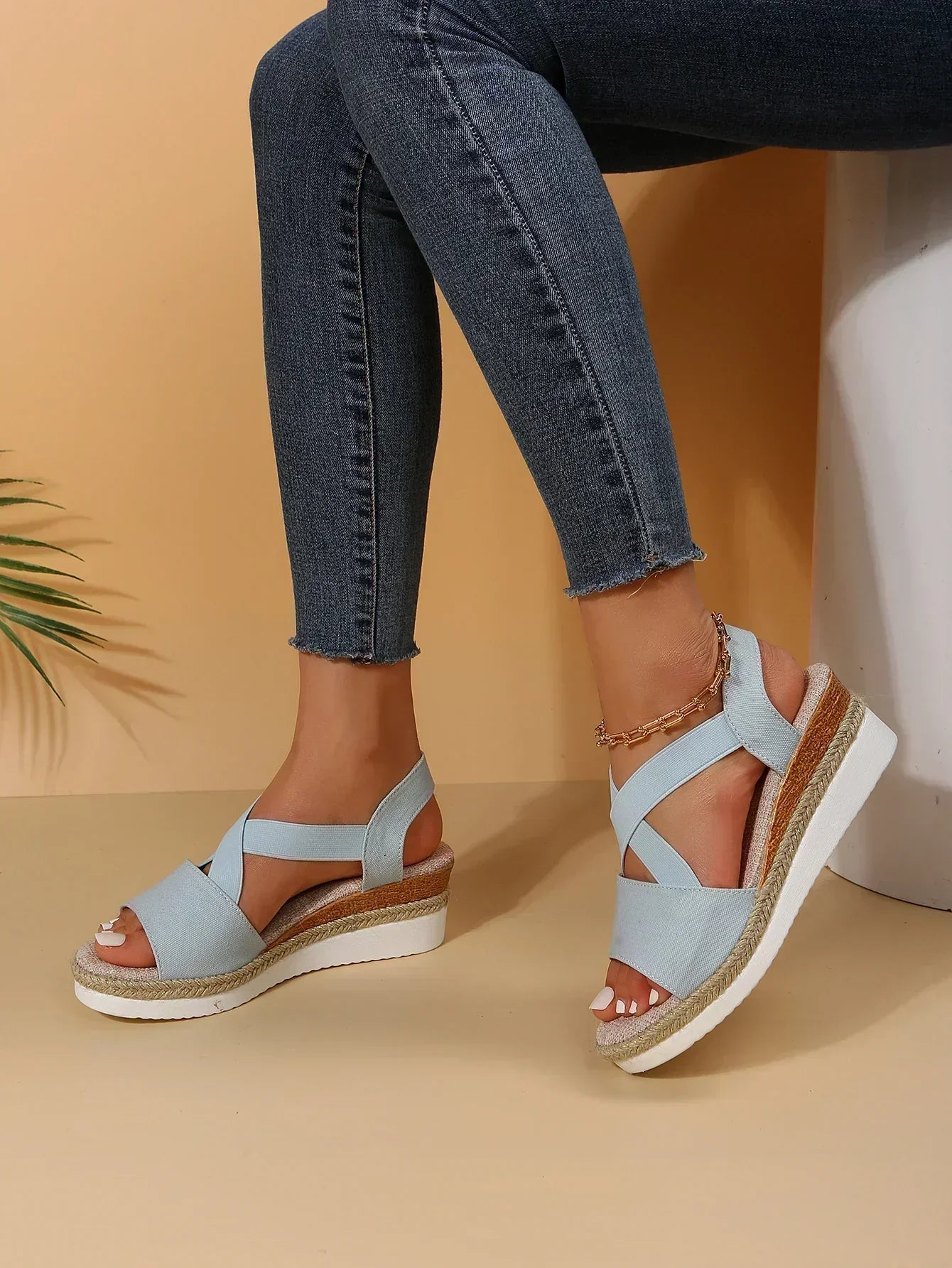 Sandales à plateforme espadrilles pour femmes