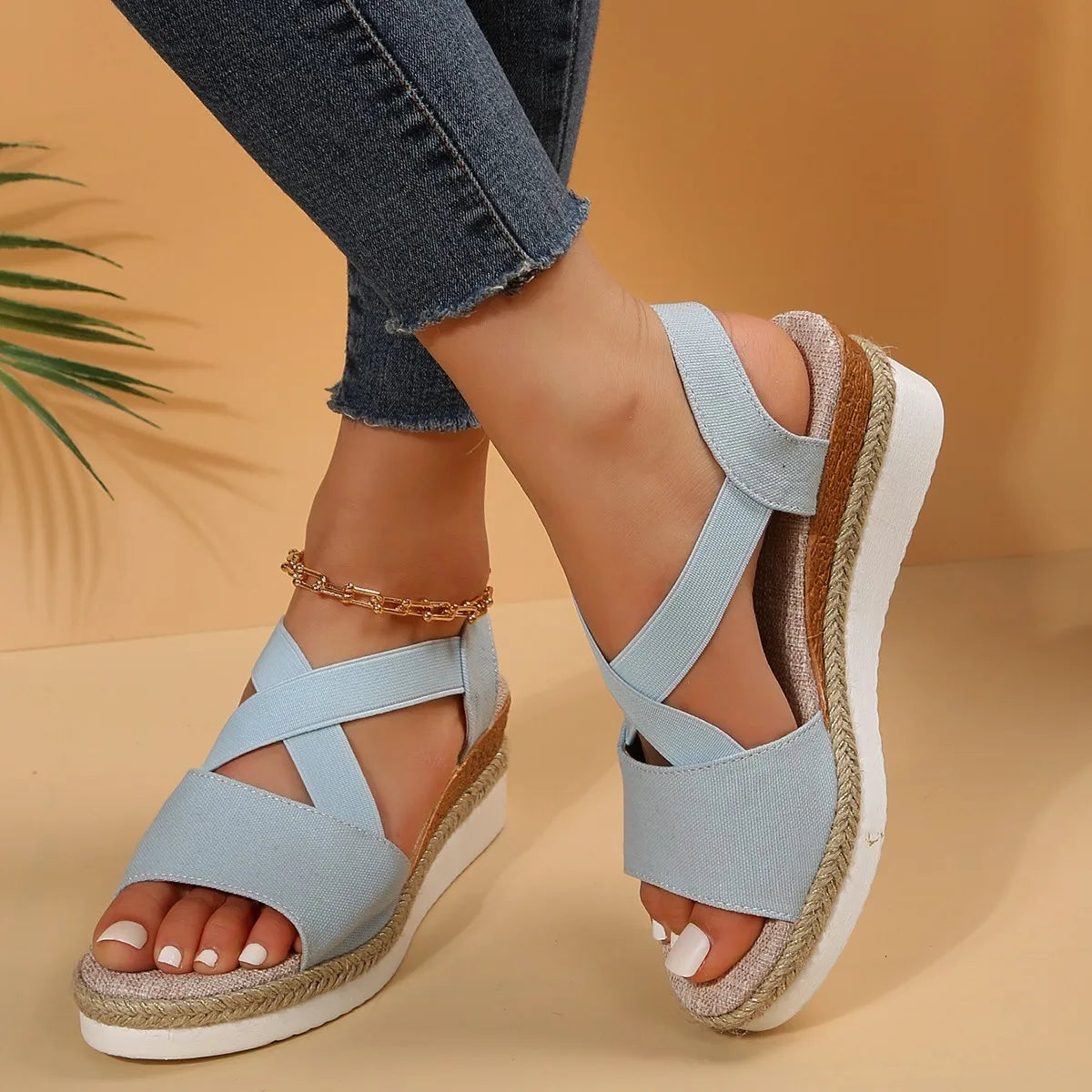 Sandales à plateforme espadrilles pour femmes