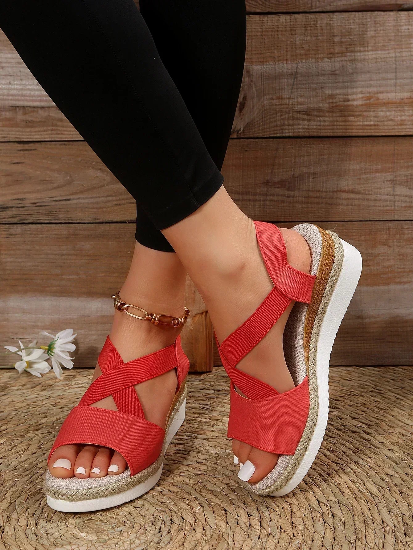 Sandales à plateforme espadrilles pour femmes