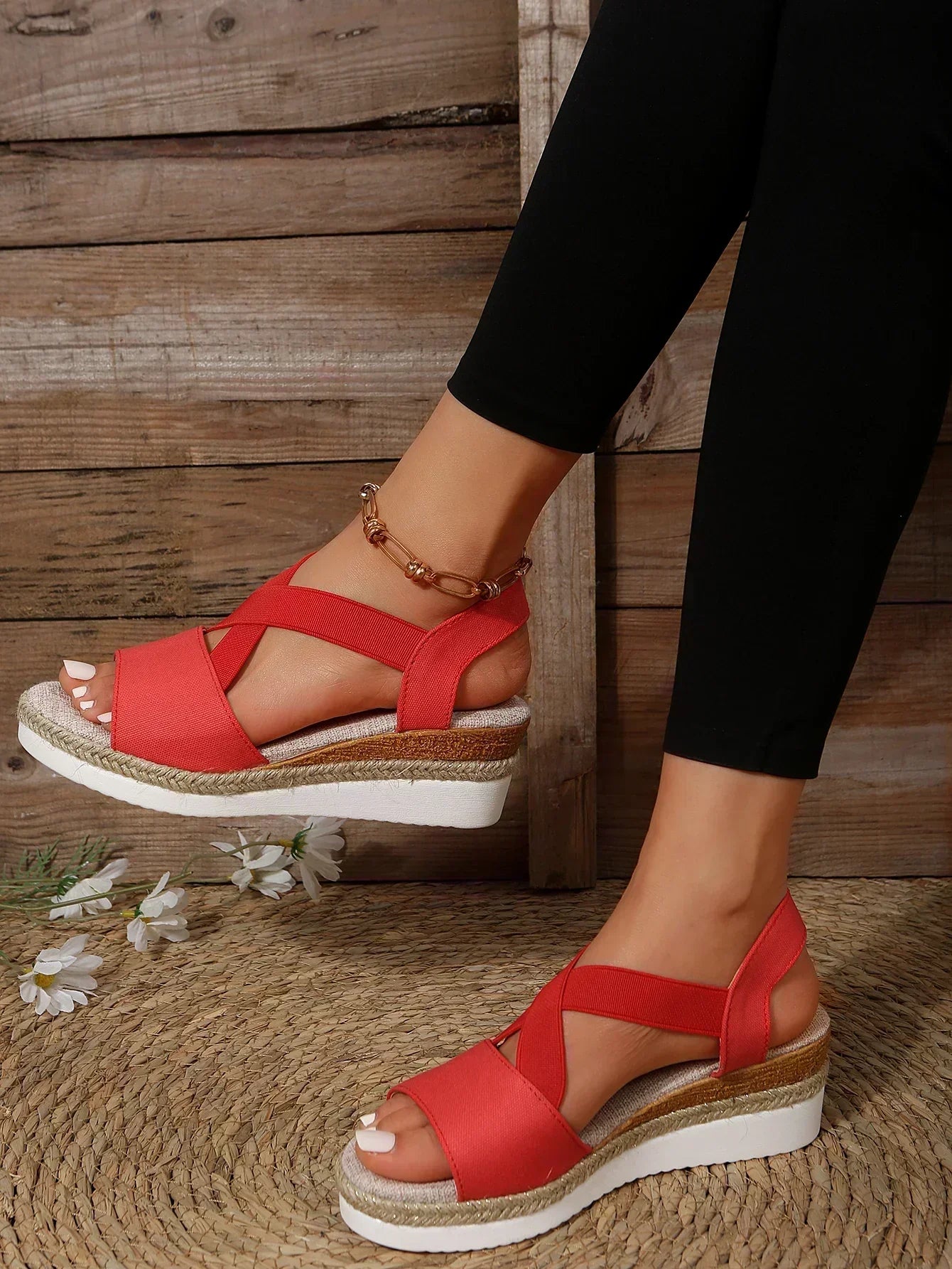 Sandales à plateforme espadrilles pour femmes