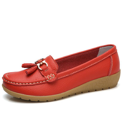 Mocassins respirants en cuir pour femmes 
