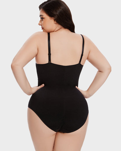 Body sculptant à empiècements en maille croisée 