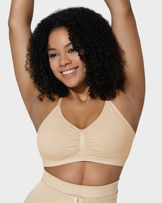 Soutien-gorge sculptant sans armatures, non rembourré et couvrant pour femme 