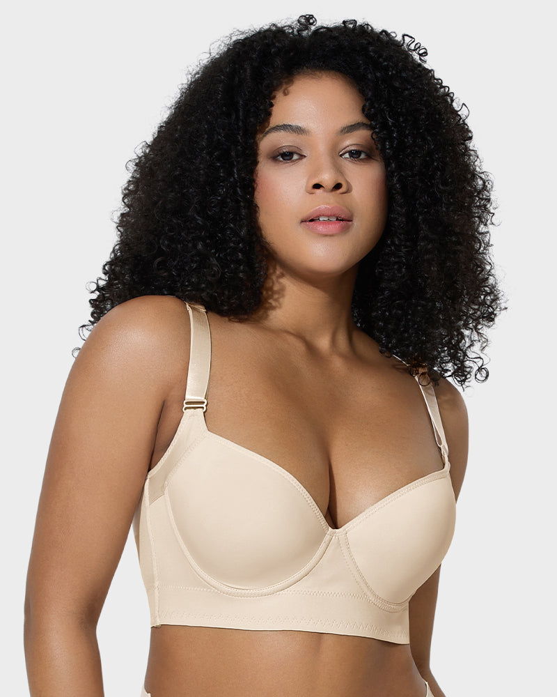 Soutien-gorge push-up à armatures lissant le dos