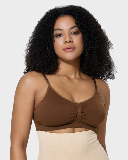 Soutien-gorge sculptant sans armatures, non rembourré et couvrant pour femme 