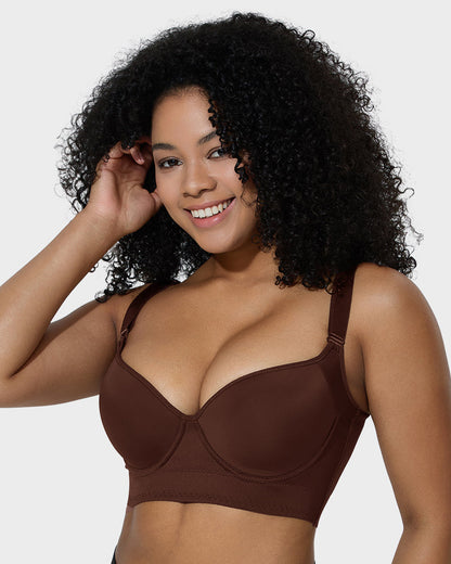 Soutien-gorge push-up à armatures lissant le dos