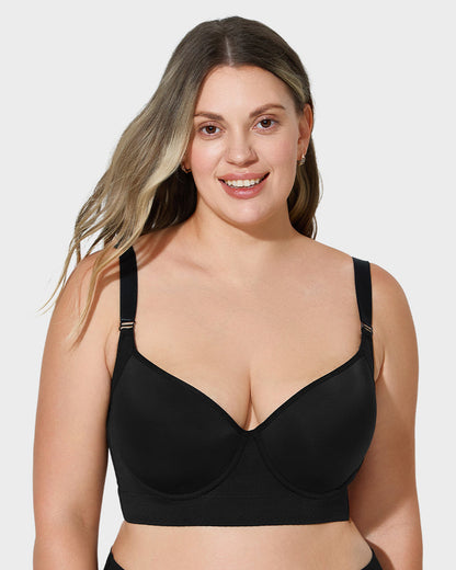 Soutien-gorge push-up à armatures lissant le dos