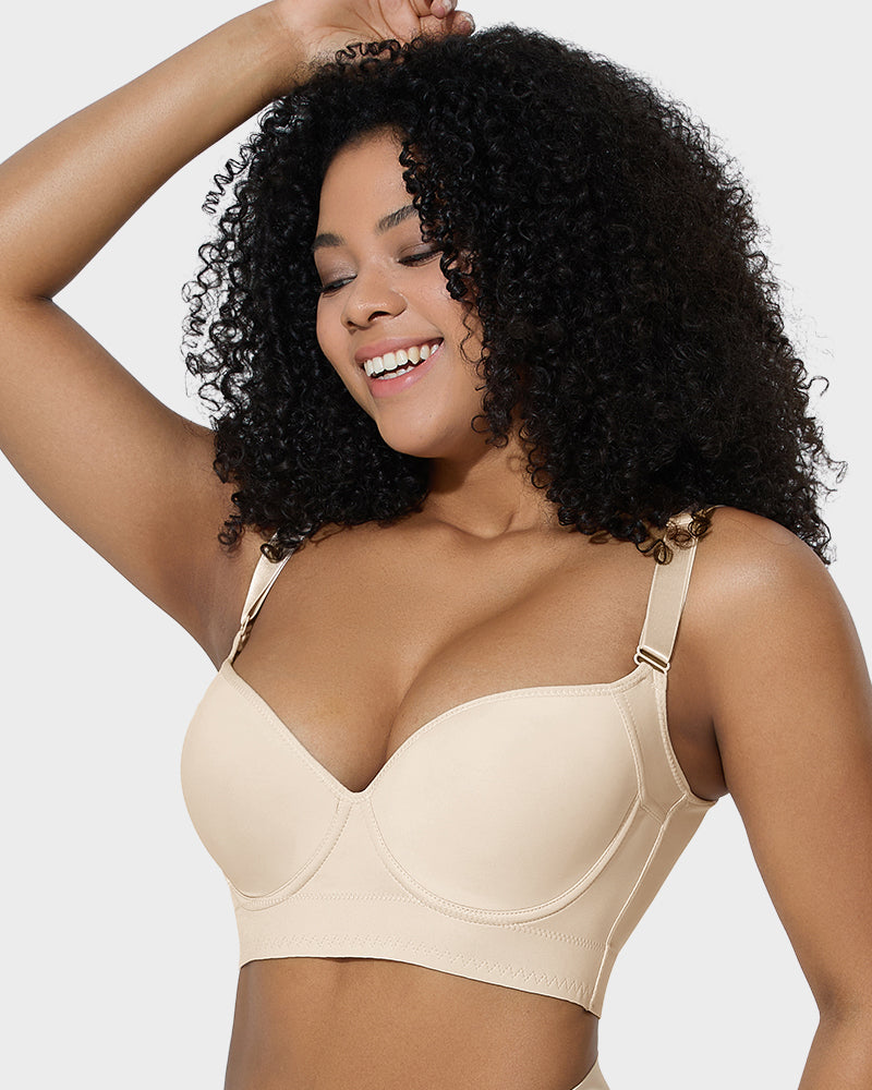 Soutien-gorge push-up à armatures lissant le dos