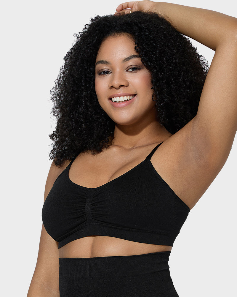 Soutien-gorge sculptant sans armatures, non rembourré et couvrant pour femme 