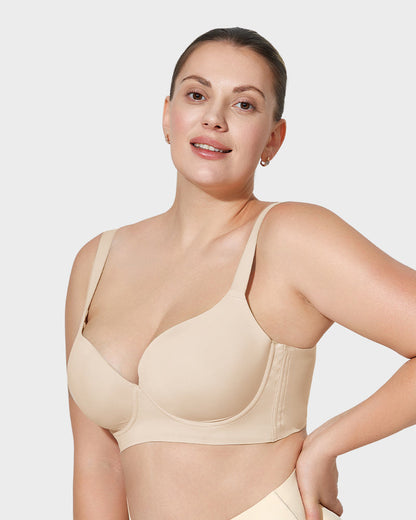 Soutien-gorge push-up plongeant lissant le dos 