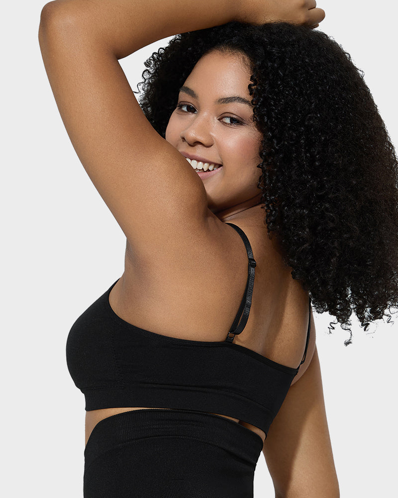 Soutien-gorge sculptant sans armatures, non rembourré et couvrant pour femme 