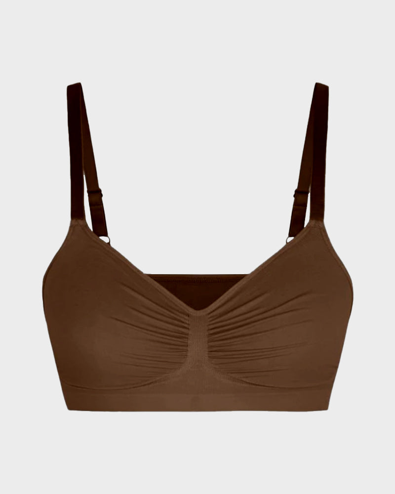 Soutien-gorge sculptant sans armatures, non rembourré et couvrant pour femme 