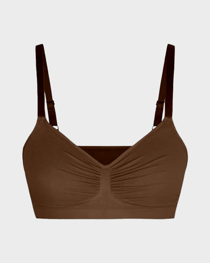 Soutien-gorge sculptant sans armatures, non rembourré et couvrant pour femme 