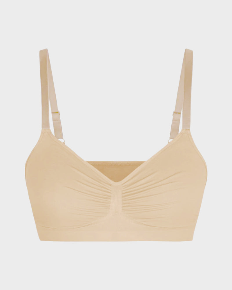 Soutien-gorge sculptant sans armatures, non rembourré et couvrant pour femme 