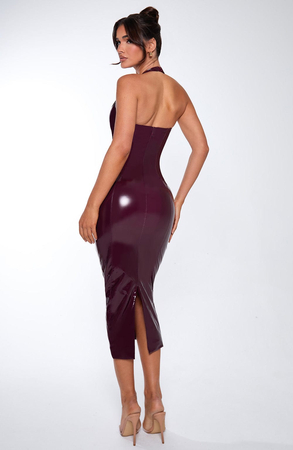 Violette Midikleid - Kirschlack
