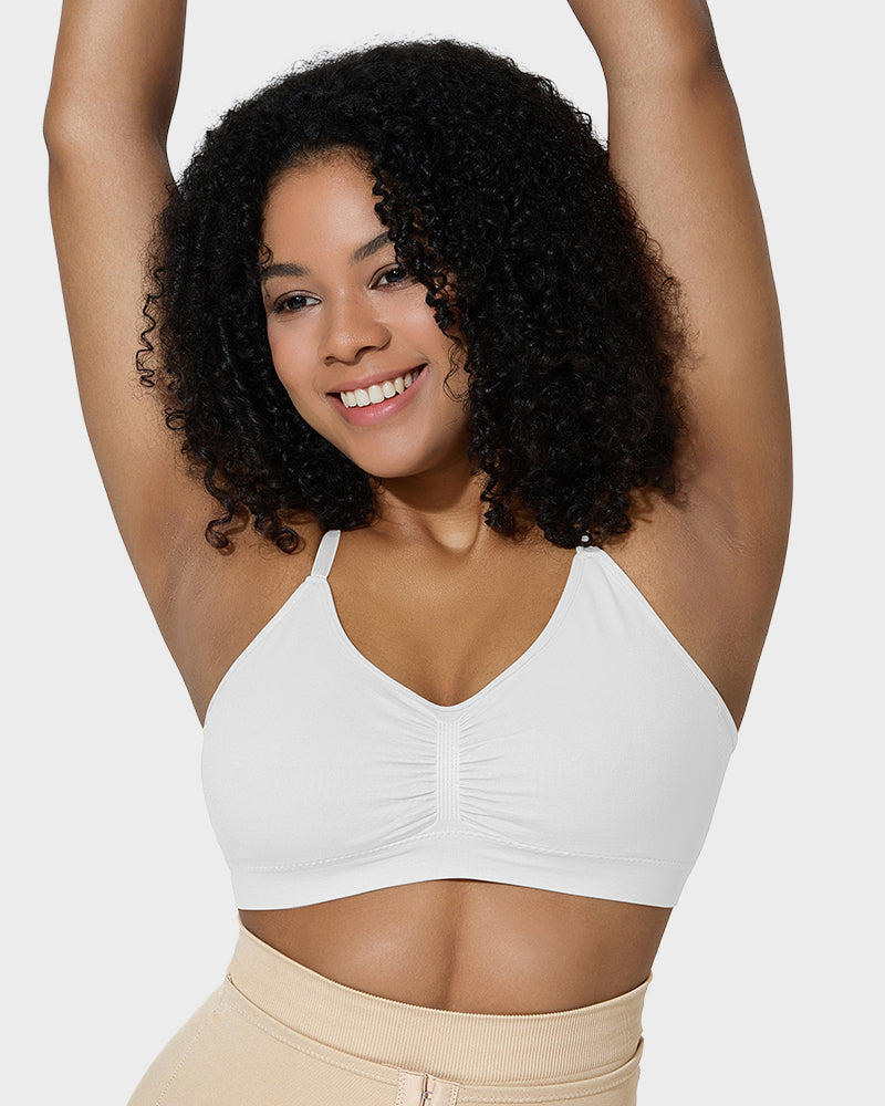 Soutien-gorge sculptant sans armatures, non rembourré et couvrant pour femme 