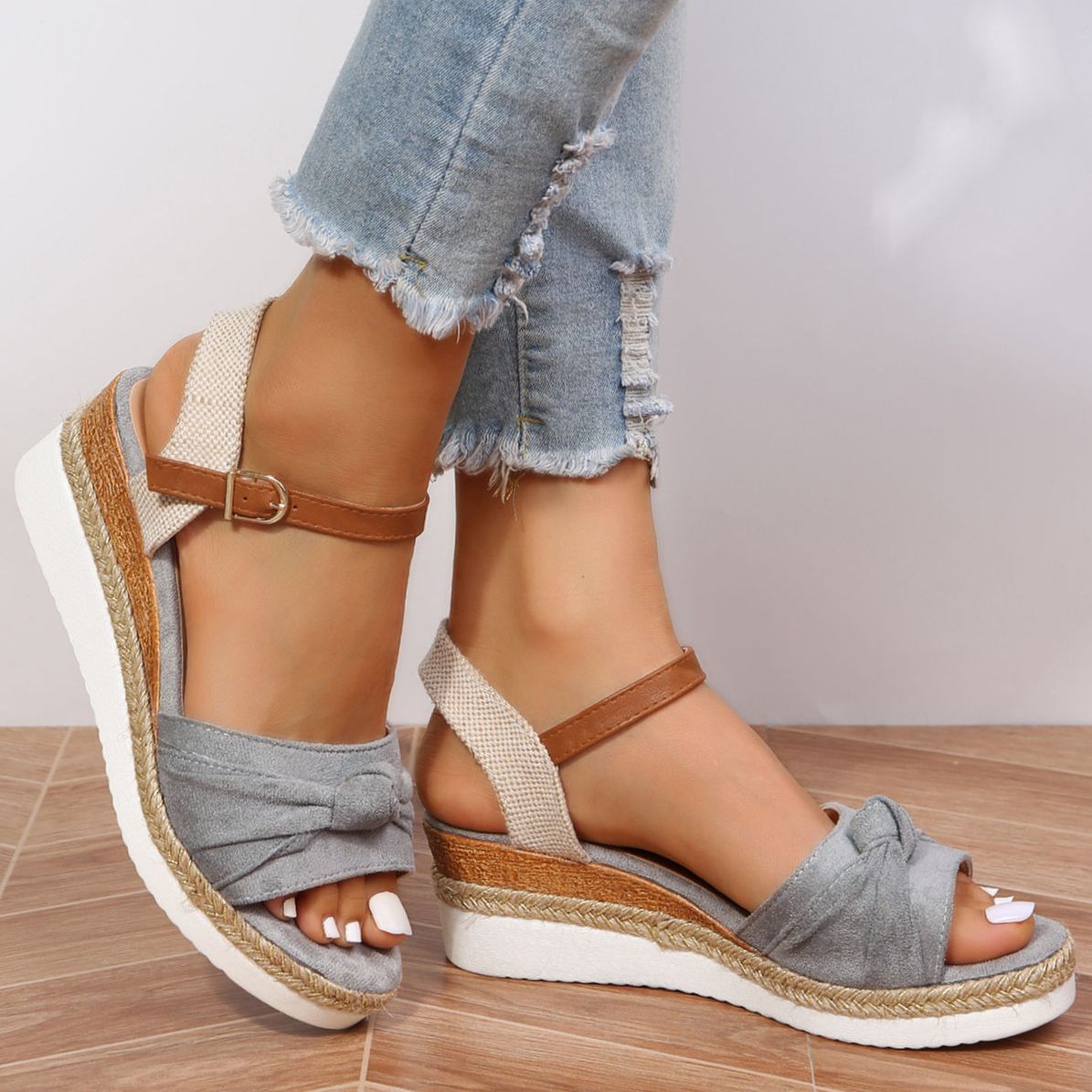 SANDALE COMPENSÉE BOHO BLISS